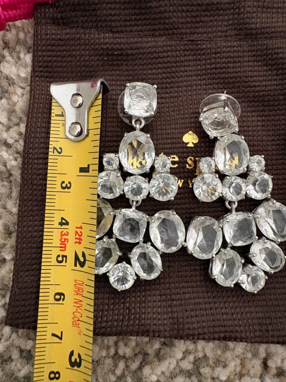 Kate‎ Spade New York Glitzy Gems Chandelier Drop Earrings Silver Bride Wedding